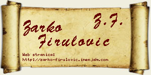 Žarko Firulović vizit kartica
